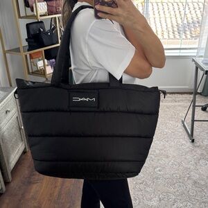 MAC Cosmetics Black Puffer Tote Bag